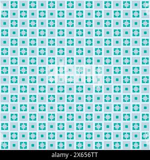 Square and Circle Geometric Pattern Background Stock Vector