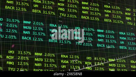 Image of diagram over data processing Stock Photo