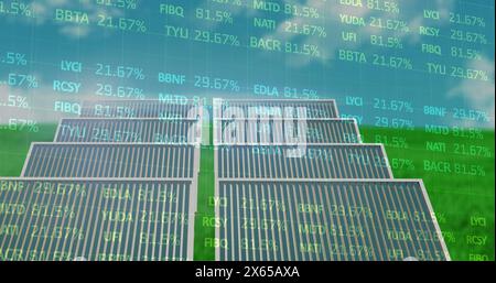 Image of data processing over binary coding Stock Photo