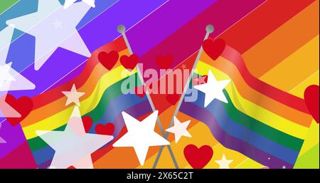 Image of colourful puzzle pieces and heart over sky Stock Photo