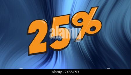Image of 25 percent over shapes Stock Photo