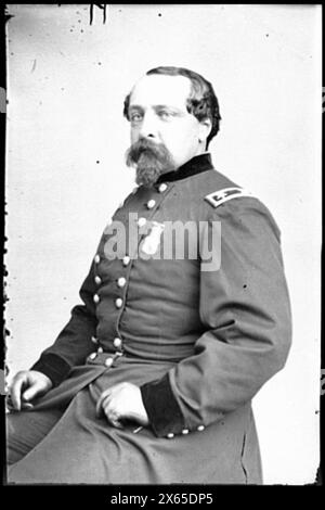 Portrait of Maj. Gen. Edward Ferrero, officer of the Federal Army, Civil War Photographs 1861-1865 Stock Photo