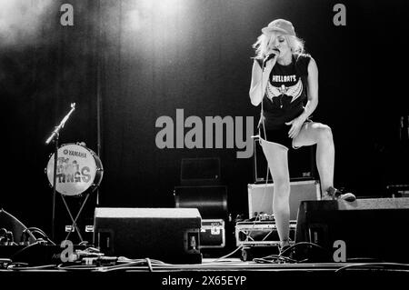 Katie White - The Ting Tings, V2012, Hylands Park, Chelmsford, Essex, Britain - 18 August 2012 Stock Photo