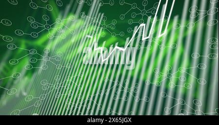 Image of media icons over data processing Stock Photo