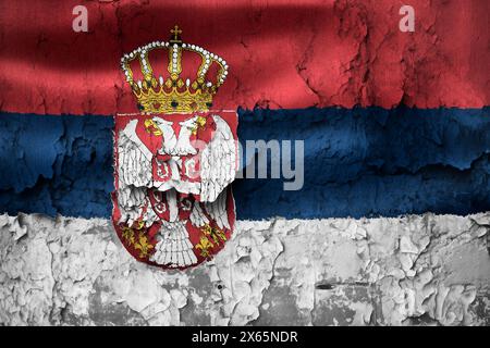 3D-Illustration of a Serbia flag - realistic waving fabric flag Stock Photo