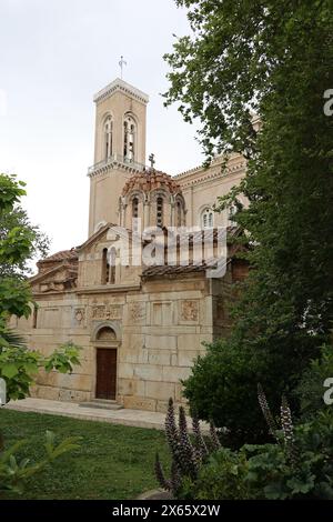 Holy Church of the Virgin Mary Gorgoepikoos and Saint Eleutherius old town of Plaka-Athens Stock Photo