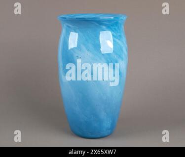 Antique 1920-30s Moser Antique 1930s James Powell Whitefriars Art Deco cloudy glass vase designed by Harry Powell. Karlsbad Art Deco warrior oroplasti Stock Photo
