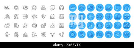 Car, Video conference and Opinion line icons pack. For web app. Color icon buttons. Vector Stock Vector