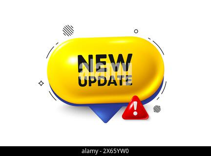 New update icon. Special offer sign. Offer speech bubble 3d icon. Vector Stock Vector