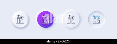 Ab testing line icon. Ui test chart sign. Line icons. Vector Stock Vector