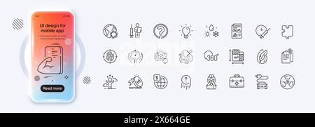 Floor plan, Fingerprint and Selenium mineral line icons for web app. Pictogram icon Vector Stock Vector