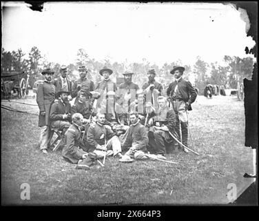 Fair Oaks, Va., vicinity. Brigade officers of the Horse Artillery commanded by Lt. Col. William Hays, Civil War Photographs 1861-1865 Stock Photo