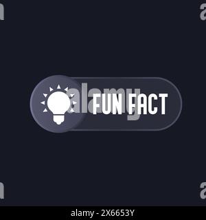 Fun fact icon, dark vector design Stock Vector