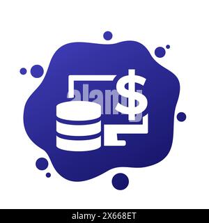 data storage costs vector icon for web Stock Vector