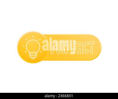 Fun fact vector design with line icon Stock Vector