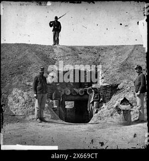 Fort Brady, Va. Entrance to magazine, Civil War Photographs 1861-1865 Stock Photo