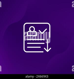 export profile or personal data line vector icon Stock Vector