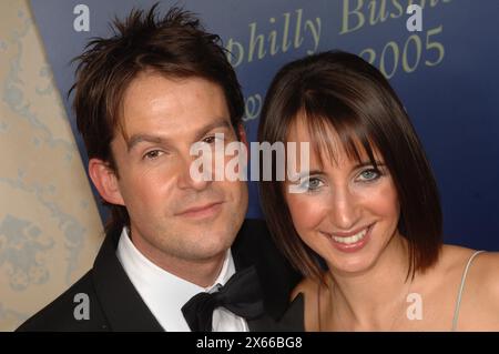 Welsh TV presentering couple Rhodri and Lucy Owen 11/11/05 Stock Photo ...
