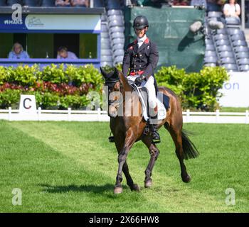 William Fox-Pitt and GRAFENNACHT during the Dressage phase, Badminton Horse Trials, Gloucestershire UK 9 May 2024 Stock Photo