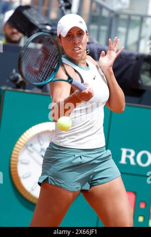 Rome, Lazio, Italy. 13th May, 2024. Madison Keys (USA) is playing the round of 16 match against Sorana Cirstea (ROU) on day eight of the Internazionali BNL D'Italia 2024 at Foro Italico on May 13., 2024 in Rome, Italy. (Credit Image: © Ciro De Luca/ZUMA Press Wire) EDITORIAL USAGE ONLY! Not for Commercial USAGE! Credit: ZUMA Press, Inc./Alamy Live News Credit: ZUMA Press, Inc./Alamy Live News Stock Photo