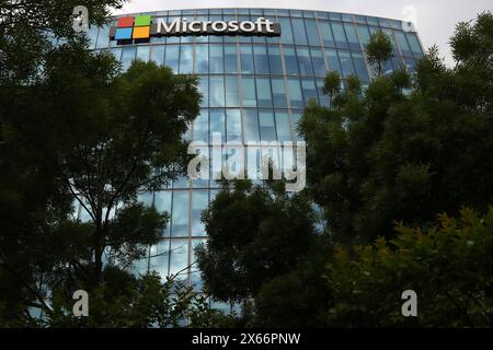 Issy Les Moulineaux, France. 13th May, 2024. General view of the Microsoft's French headquarters in Issy-les-Moulineaux, south of Paris, France, on May 13, 2024. Microsoft, which has been present in France for 41 years, is announcing a 4 billion euro investment this year, the largest to date in the country, to support French growth in the new artificial intelligence economy. Photo by Stephane Lemouton/Pool/ABACAPRESS.COM Credit: Abaca Press/Alamy Live News Stock Photo