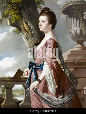 Joseph Wright of Derby, Mrs Frances Hesketh, portrait painting in oil on canvas, 1769 Stock Photo