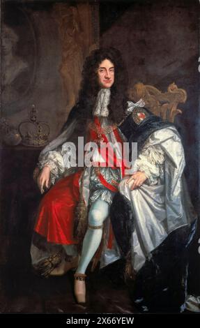 Charles II. Portrait painting of King Charles II of England (1630-1685), in oil on canvas by Sir Godfrey Kneller, circa 1685 Stock Photo