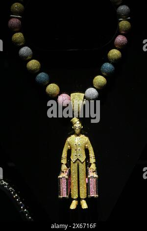 Tyler, the Creator's 'Bellhop Necklace' pendant on display for 'Ice Cold: An Exhibition of Hip-Hop Jewelry' at the American Museum of Natural History Stock Photo