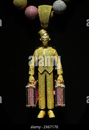 Tyler, the Creator's 'Bellhop Necklace' pendant on display for 'Ice Cold: An Exhibition of Hip-Hop Jewelry' at the American Museum of Natural History Stock Photo