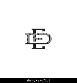 Letter ED or DE logo or icon design Stock Vector