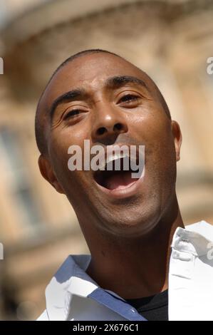 Welsh born 110 metre hurdler, Olympic silver medal winner and world champion, Colin Jackson. 3/5/06 Stock Photo