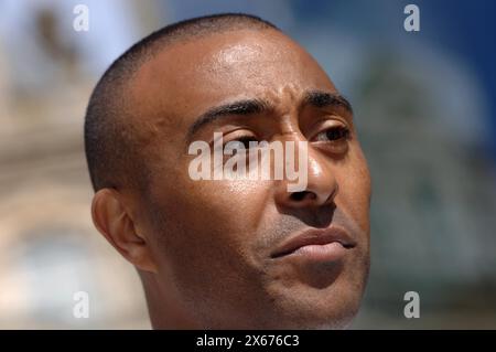 Welsh born 110 metre hurdler, Olympic silver medal winner and world champion, Colin Jackson. 3/5/06 Stock Photo