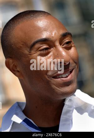 Welsh born 110 metre hurdler, Olympic silver medal winner and world champion, Colin Jackson. 3/5/06 Stock Photo