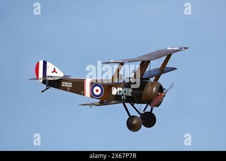 Sopwith Triplane replica displays at the Best of British Air Show Shuttleworth Collection Old Warden May 2024 Stock Photo