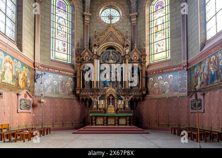 Altar of the town church of Our Lady of Mount Carmel in Bräunlingen, Black Forest, Baden-Württemberg, Germany Stock Photo