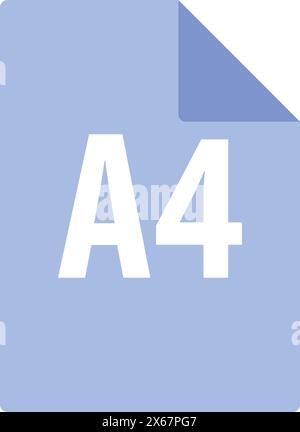 Flat design blue A4 file icon Stock Vector