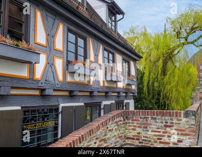 Old half-timbered houses in the fishermen's quarter, Ulm, Baden-Württemberg, Germany Stock Photo