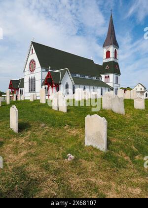 Canada, cemetery, Newfoundland, St. Paul's Anglican Church, town of Trinity, Trinity Bight Stock Photo