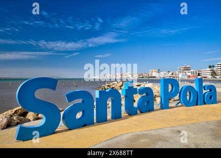 Gran Platja, Great Bay, Beach, Mediterranean Sea, Landmark, City walk, Santa Pola, Alicante, Valencian Community, Spain, Stock Photo