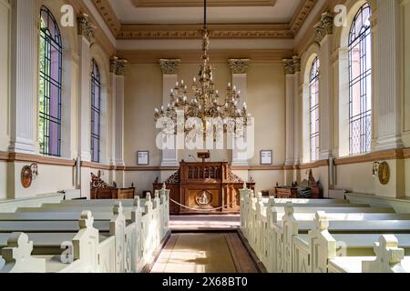 Interior of the Remonstrants' Church in Friedrichstadt, North Friesland district, Schleswig-Holstein, Germany, Europe Stock Photo