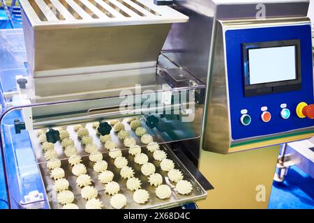 Production of confectionery on the conveyor Stock Photo