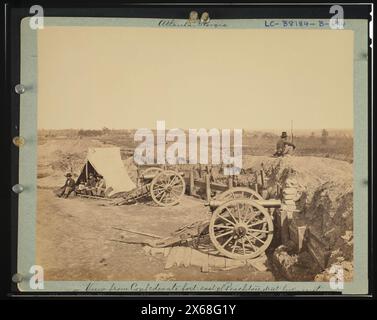 View from Confederate fort, east of Peachtree street, looking east, Atlanta, Georgia, Civil War Photographs 1861-1865 Stock Photo