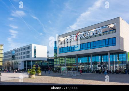 München, Munich, shopping mall Riem Arcaden, square Willy-Brandt-Platz in Oberbayern, Upper Bavaria, Bayern, Bavaria, Germany Stock Photo