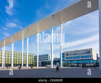 München, Munich, shopping mall Riem Arcaden, square Willy-Brandt-Platz in Oberbayern, Upper Bavaria, Bayern, Bavaria, Germany Stock Photo