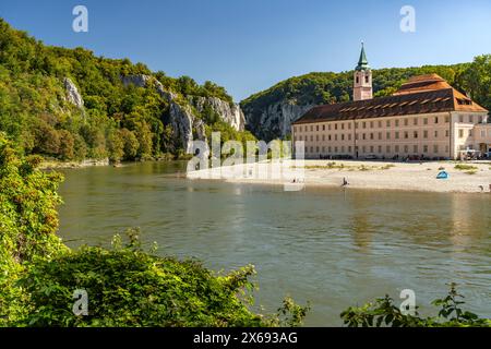 Benedictine Abbey Weltenburg Monastery on the Danube near Weltenburg, Bavaria, Germany Stock Photo