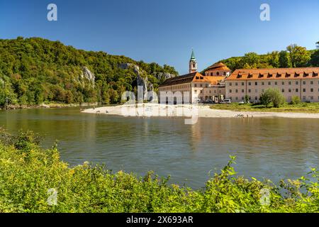 Benedictine Abbey Weltenburg Monastery on the Danube near Weltenburg, Bavaria, Germany Stock Photo