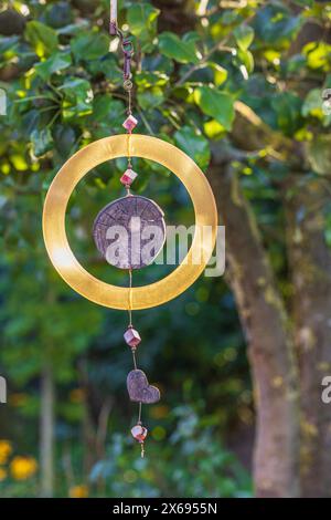 Garden decoration on pear tree, home-made Stock Photo