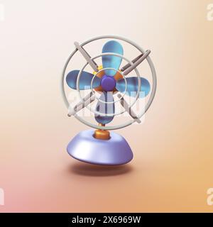 Stand Fan - stylized 3d CGI icon object, Not gen Ai Stock Photo - Alamy