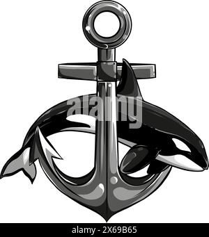Orca Killer Whale Monochrome Logo Stock Vector Image & Art - Alamy