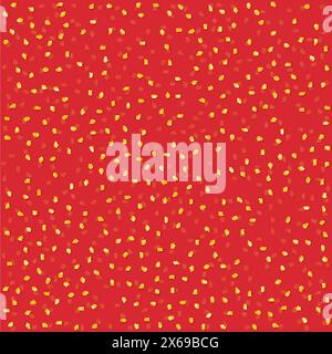 Strawberry jam texture seamless background drip. Fruit strawberry jam glossy pattern with seeds liquid Stock Vector